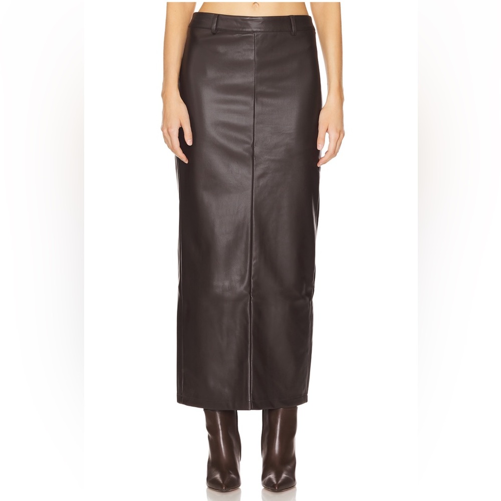 NEVER WORN Kayla Faux Leather Skirt in Chocolate Brown 

ALL THE WAYS | REVOLVE